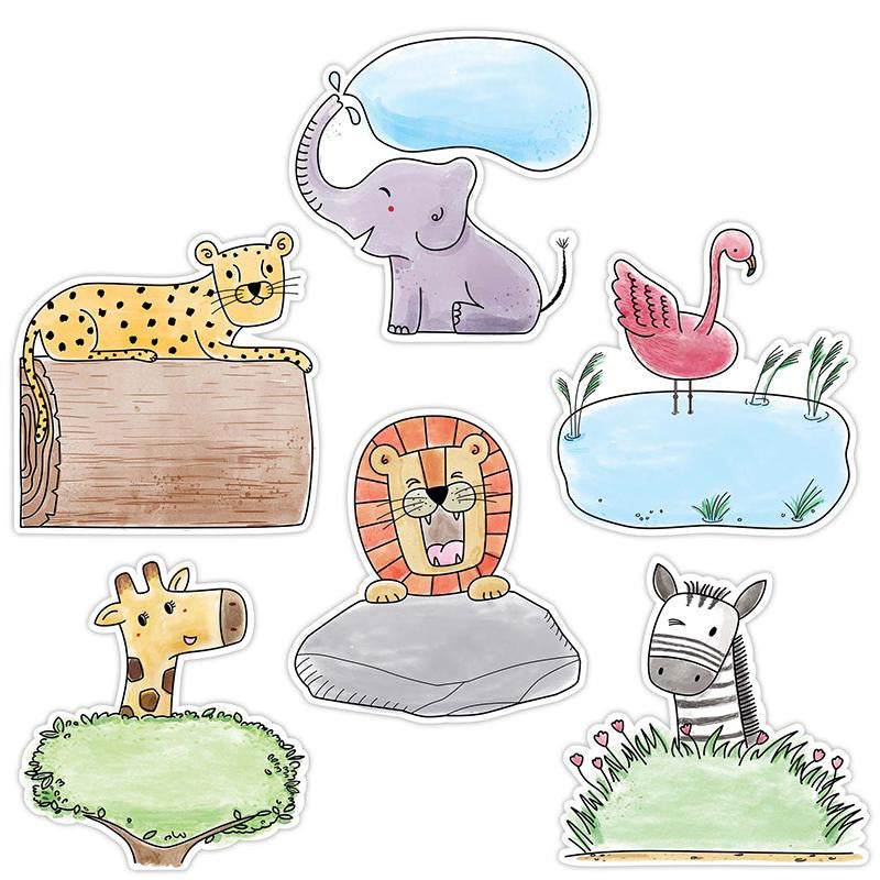 6IN SAFARI FRIENDS DESIGNER CUTOUTS