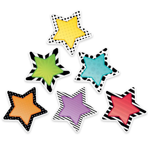 6IN BOLD BRIGHT STARS CUT OUTS