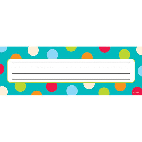 DOTS ON TURQUOISE NAME PLATES