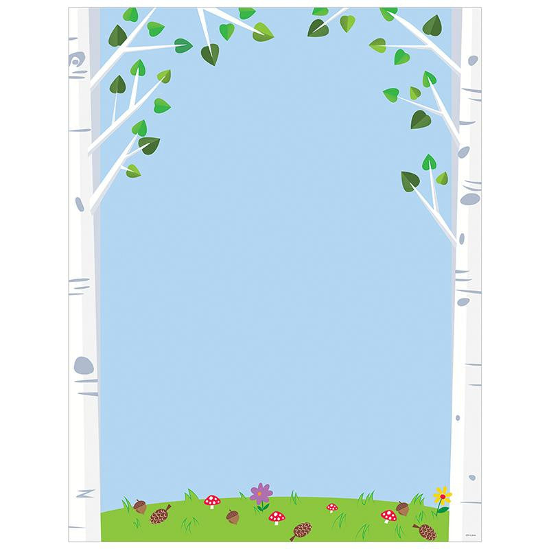 WOODLAND FRIENDS BIRCH TREES CHART