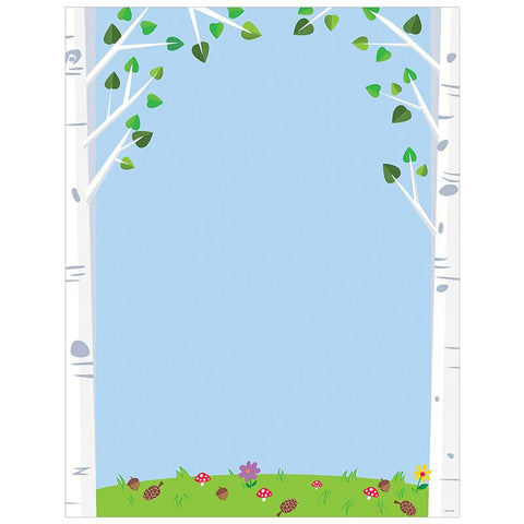 WOODLAND FRIENDS BIRCH TREES CHART