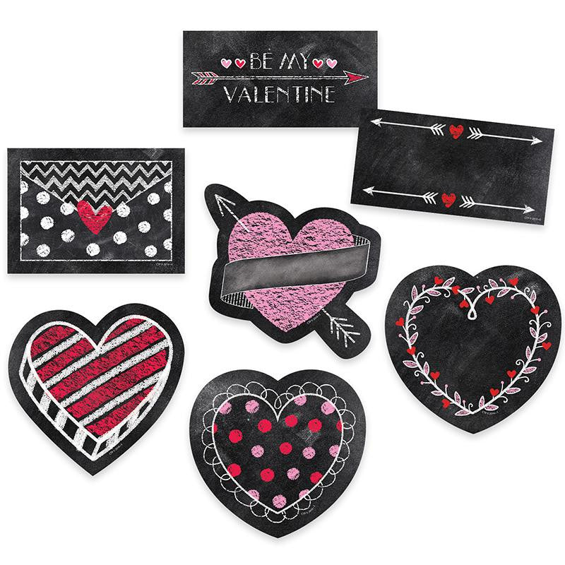 6IN CHALK HEARTS DESIGNER CUT OUTS