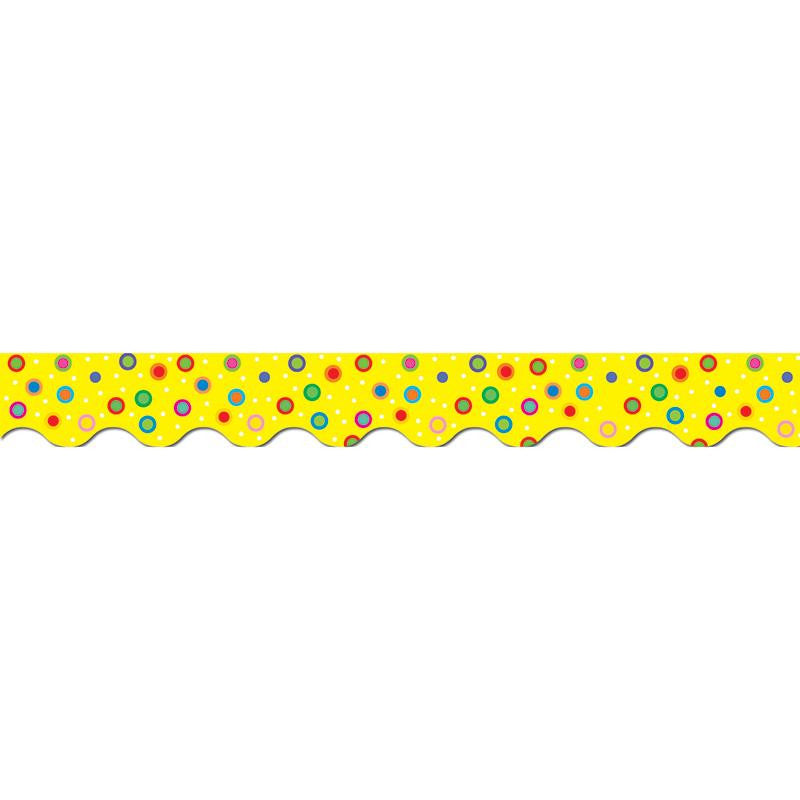 DOTS ON YELLOW BORDERS