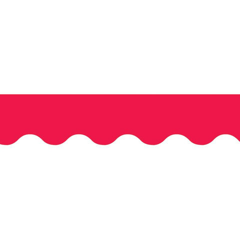 POPPY RED WAVY BORDER