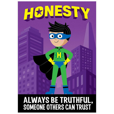 HONESTY SUPERHERO INSPIRE U POSTER