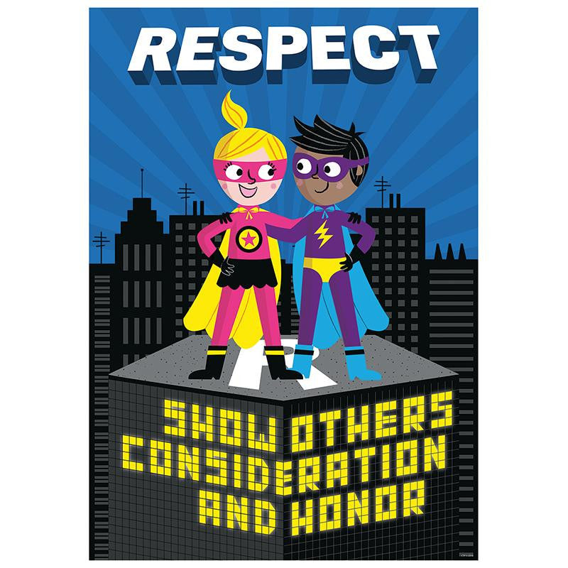 RESPECT SUPERHERO INSPIRE U POSTER