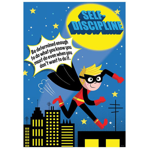 SELF DISCIPLINE SUPERHERO POSTER