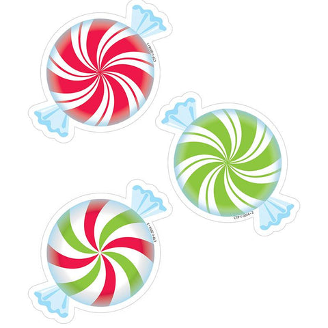 PEPPERMINT CANDIES 3IN CUTOUTS