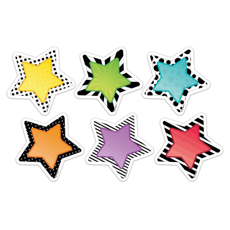 3IN BOLD BRIGHT STARS CUTOUTS