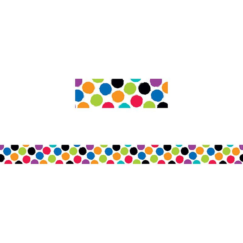 BOLD BRIGHT COLORFUL SPOTS BORDER