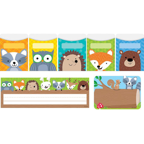 WOODLAND FRIENDS NAME PLATE LABEL