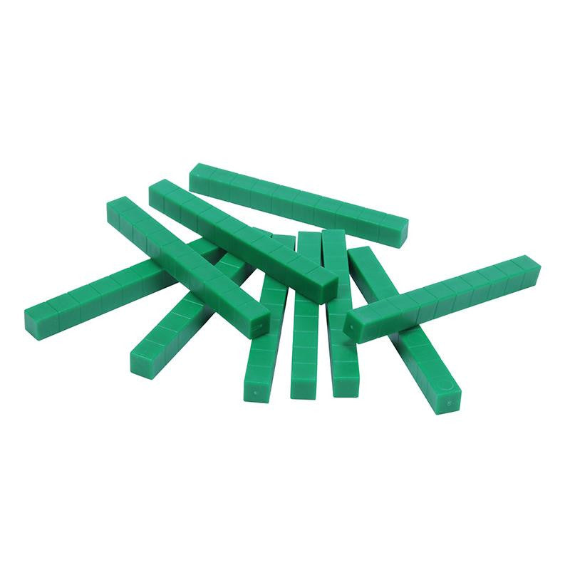 BASE TEN RODS GREEN SET OF 50