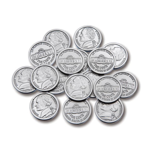 PLASTIC COINS 100 NICKELS