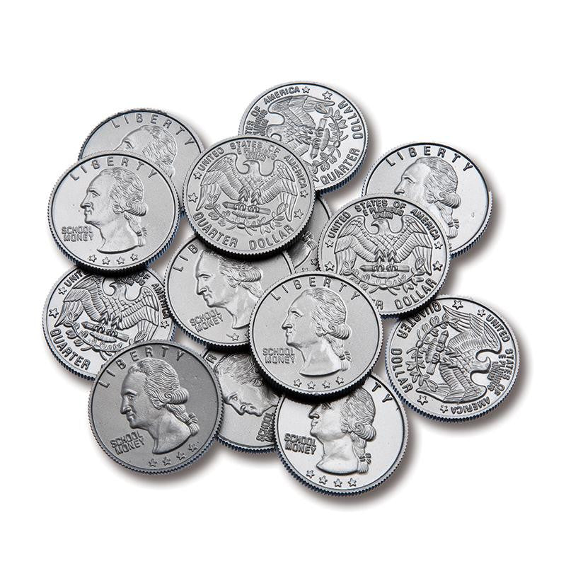 PLASTIC COINS 100 QUARTERS