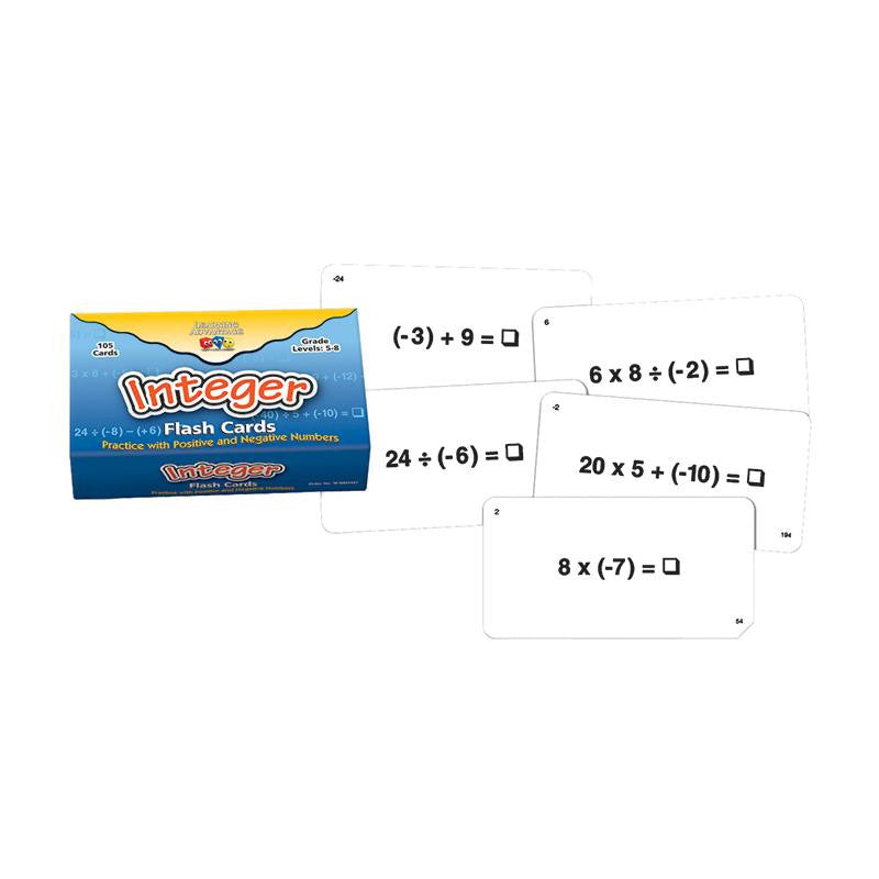 INTEGER FLASH CARDS