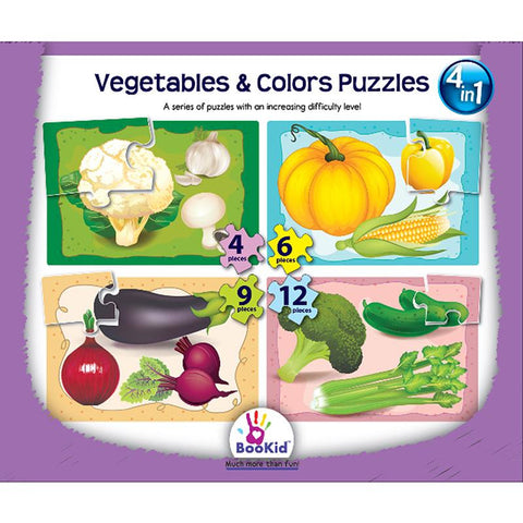 VEGETABLES & COLORS 4 IN 1 PUZZLES