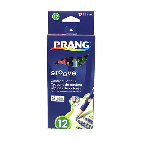 PRANG GROOVE COLORED PENCILS 12 CT