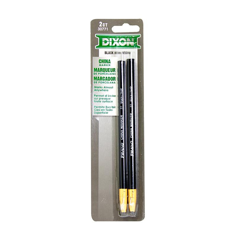 DIXON CHINA MARKERS BLACK 2PK