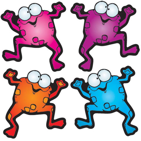 COLORFUL FROGGIES CUT-OUTS - ASSORT