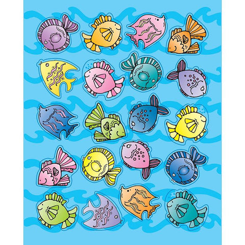 FISH STICKERS 20 PER SHEET GR PK-2