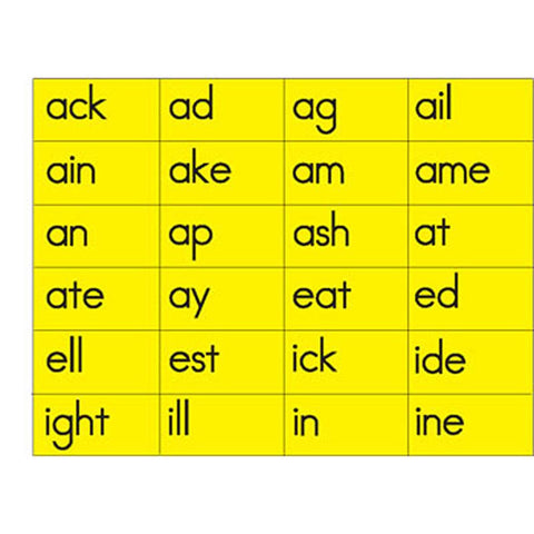 MAGNET LITERACY WORD FAMILY MAGNETS