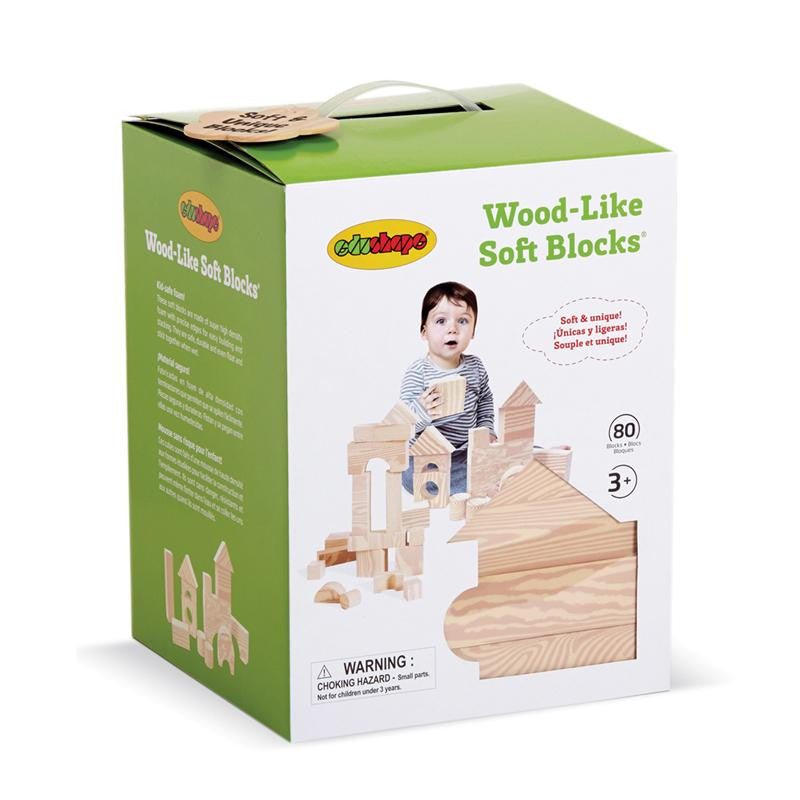 WOOD LIKE SOFT BLOCKS SET OF 80