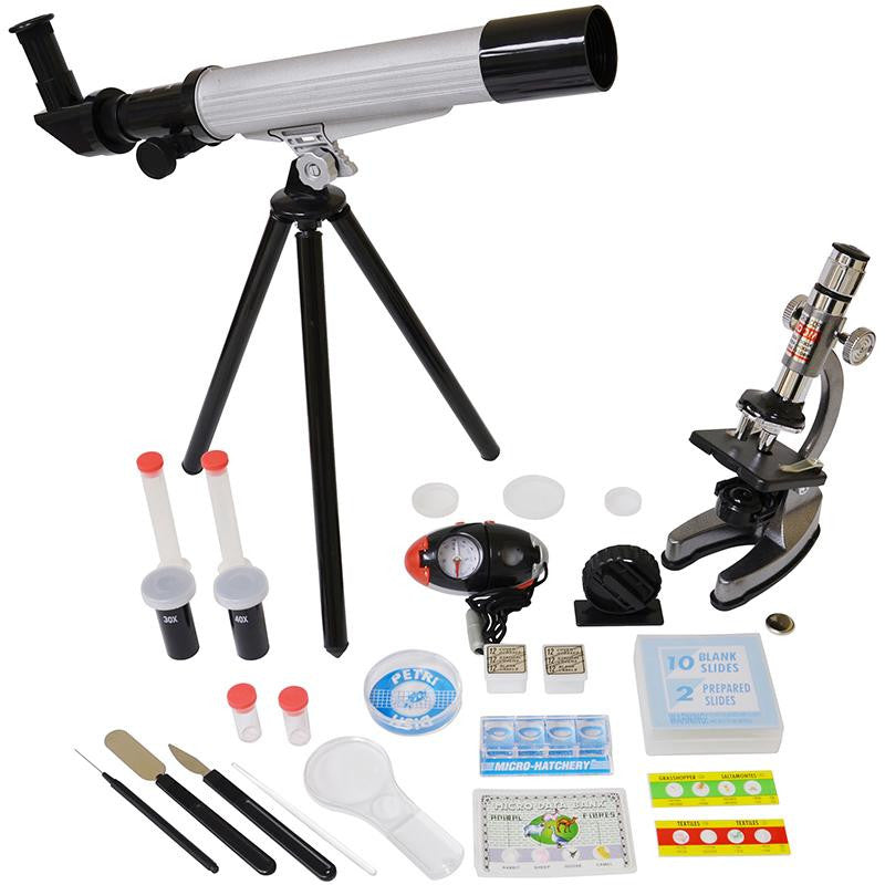 MICROSCOPE & TELESCOPE SET WITH