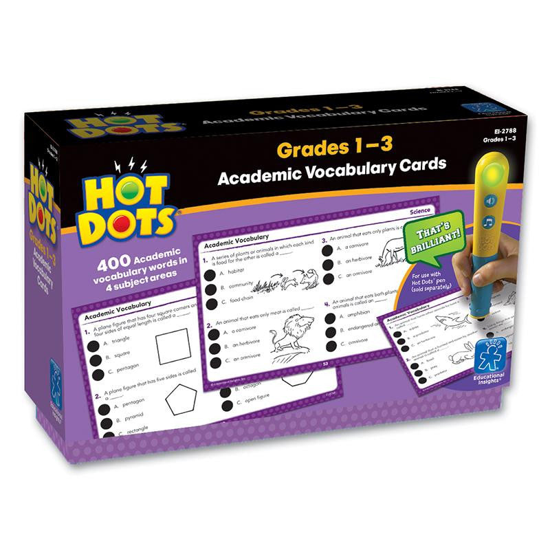 HOT DOTS ACADEMIC VOCABULARY CARD