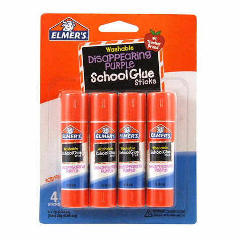 ELMERS 4PK SCHOOL PURPLE GLUE