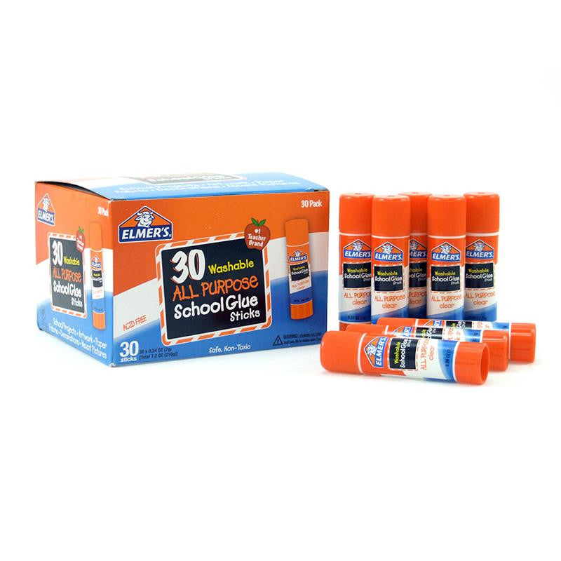 ELMERS 30PK SCHOOL GLUE STICKS ALL