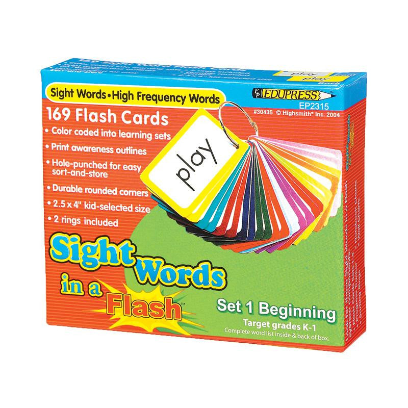 SIGHT WORDS IN A FLASH SET 1 GR K-1