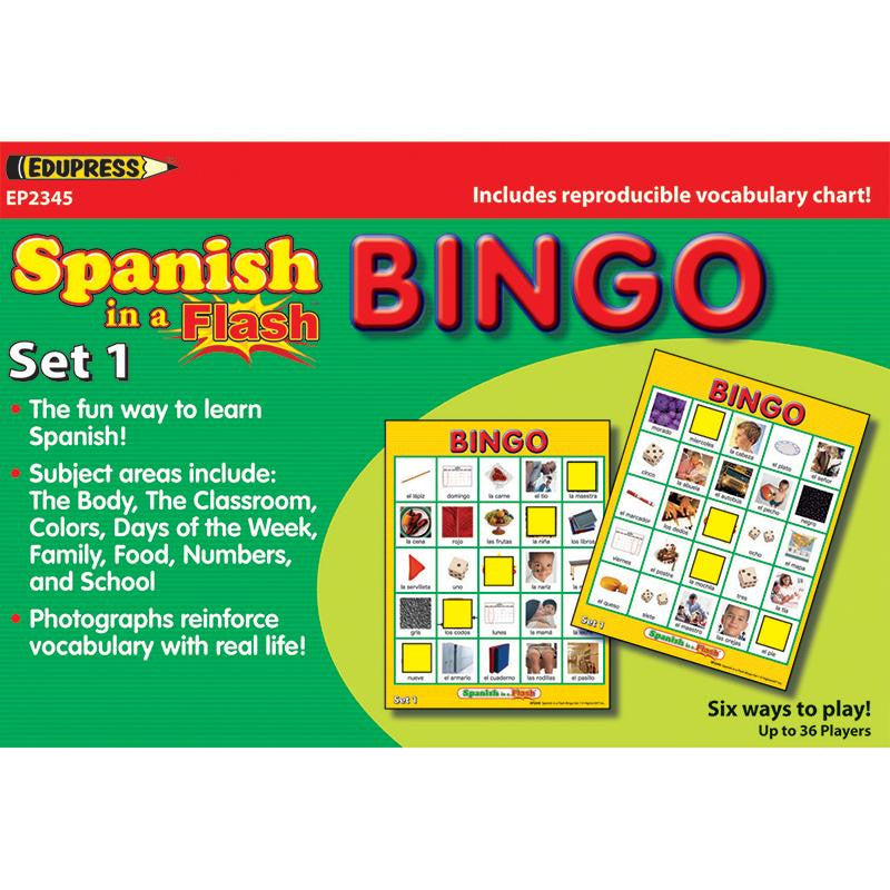 SPANISH IN A FLASH BINGO SET 1