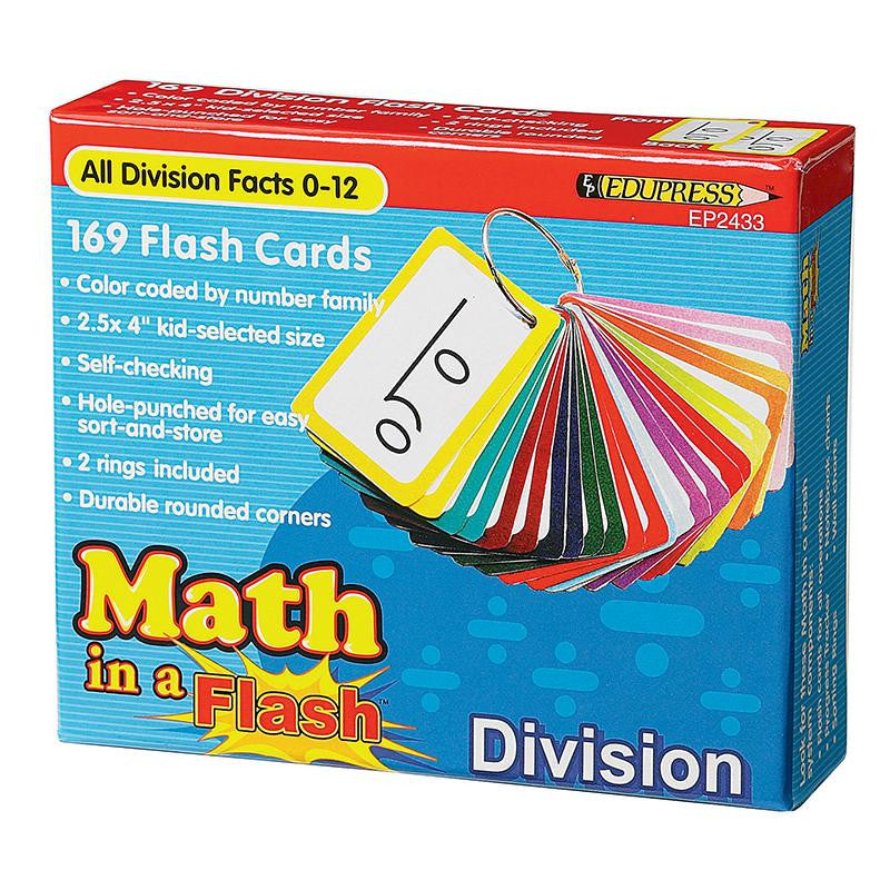 MATH IN A FLASH DIVISION FLASH CARD