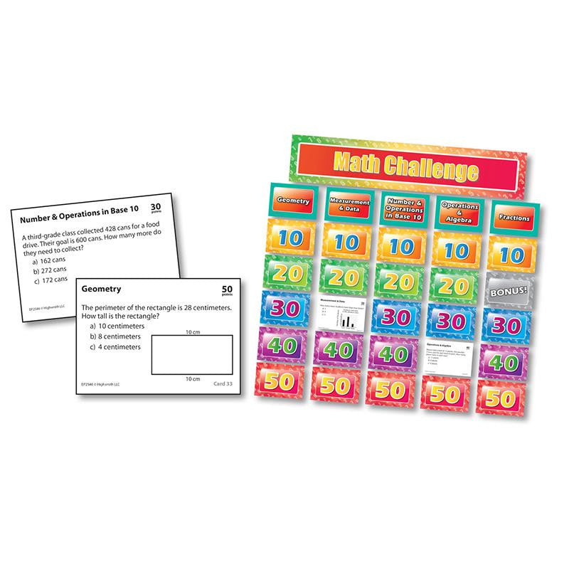 MATH POCKET CHART GAME GR 3