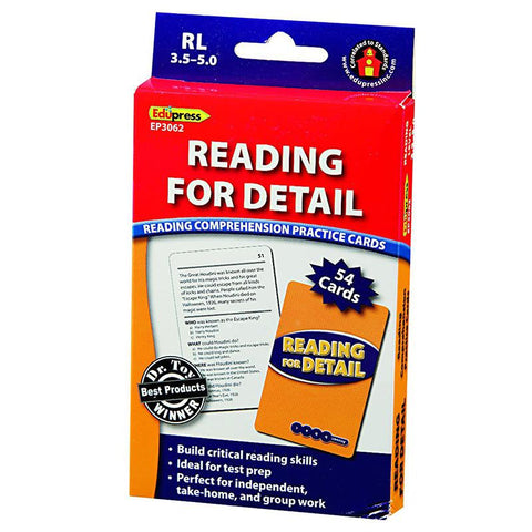 READING FOR DETAIL - 3.5-5.0