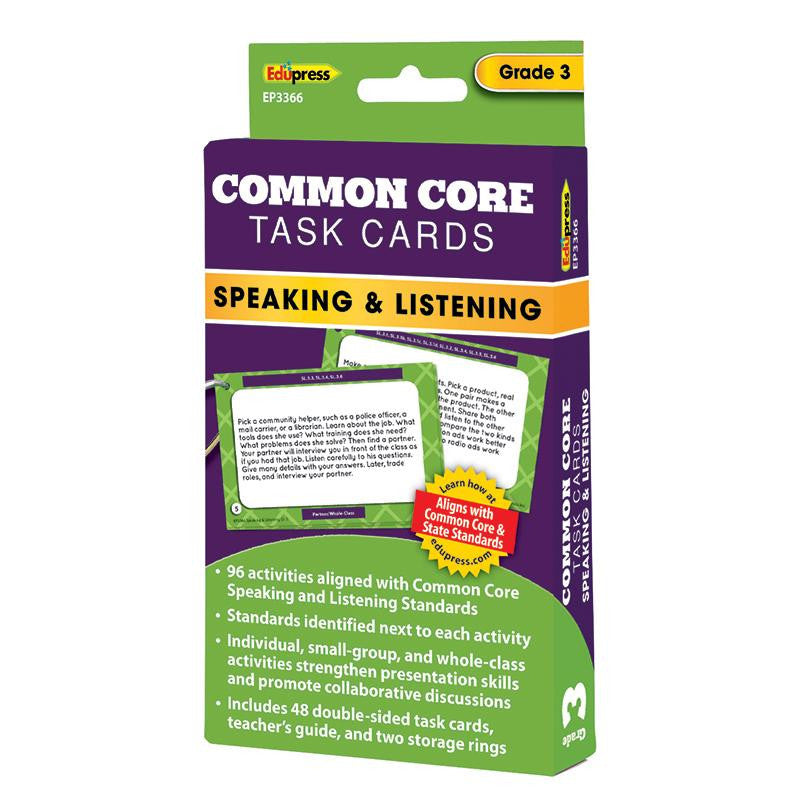 COMMON CORE TASK CARDS SPEAKING &