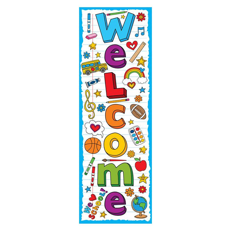 SCHOOL DOODLES WELCOME BANNER