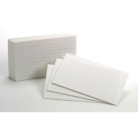 RULED INDEX CARDS 10PKS-100EA 3X5