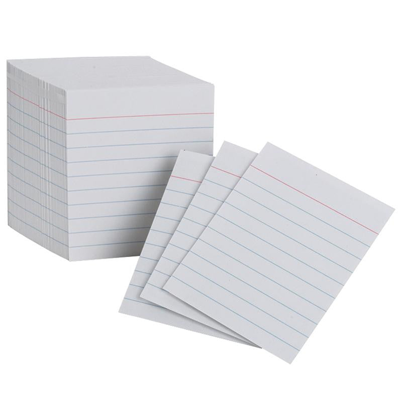 OXFORDS MINI INDEX CARDS WHITE