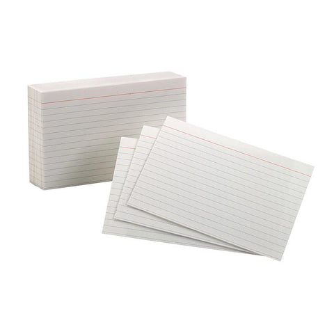 OXFORD INDEX CARDS 4X6 RULED WHITE