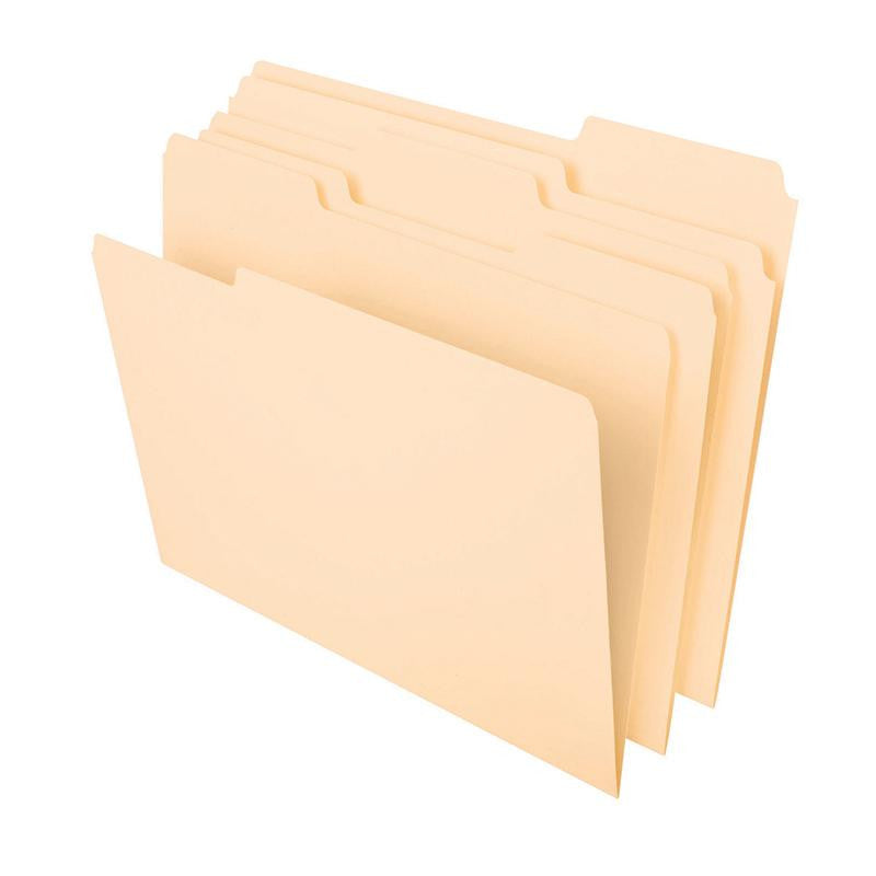 FILE FOLDERS LETTER 1-3 CUT TAB