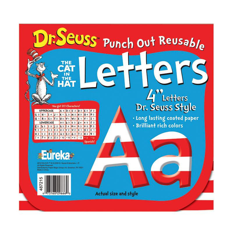 DR SEUSS 4 IN RED & WHITE LETTERS