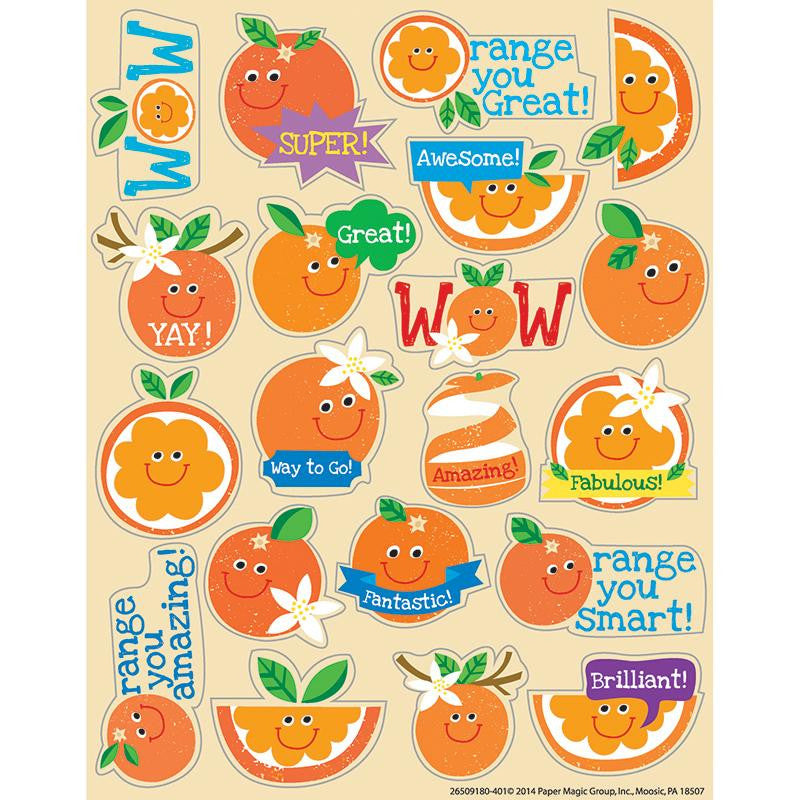 ORANGE SCENTED STICKERS