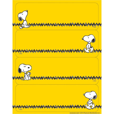 PEANUTS YELLOW LABEL STICKERS