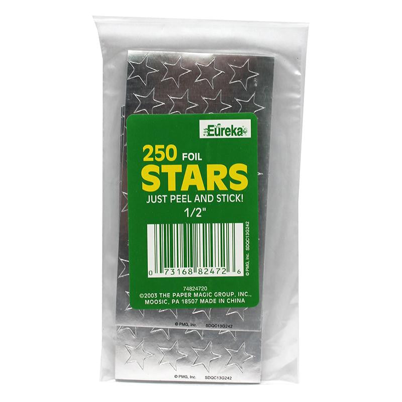 STICKERS FOIL STARS 1-2 INCH 250-PK