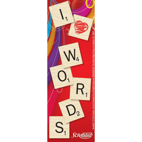 SCRABBLE I LOVE WORDS BOOKMARKS