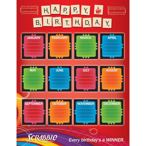 SCRABBLE BIRTHDAY 17X22 POSTER