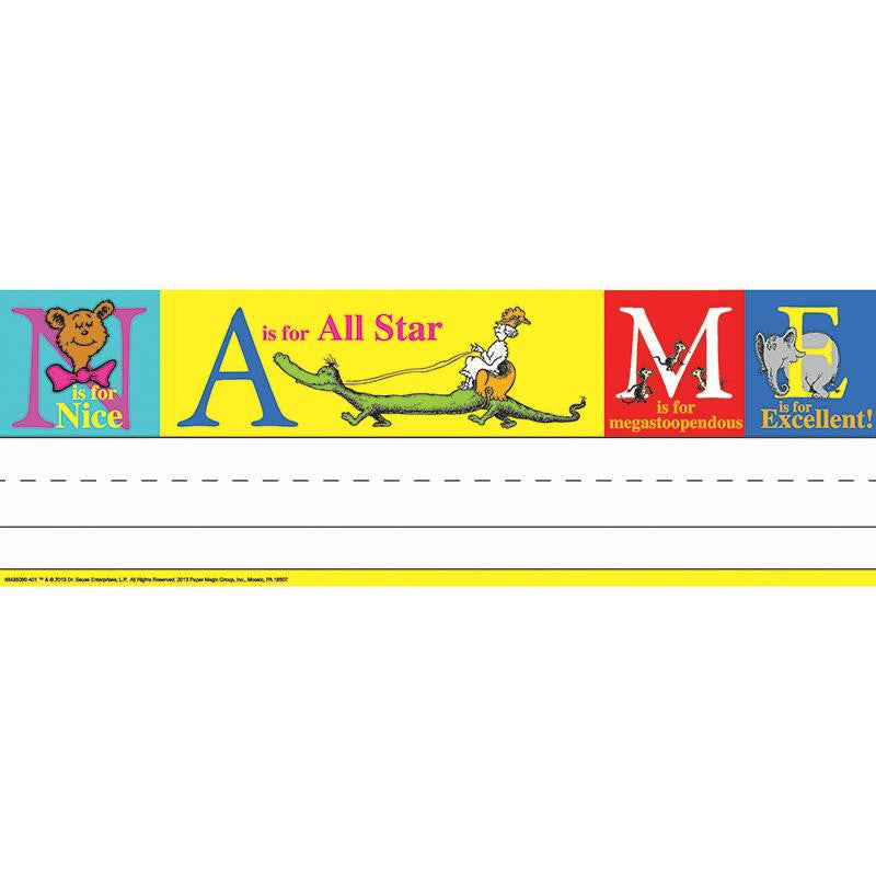 DR SEUSS ABC TENTED NAME PLATES