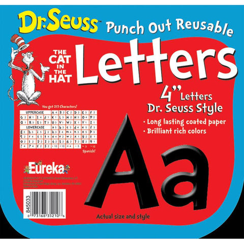 DR SEUSS PUNCH OUT DECO LETTERS BLK