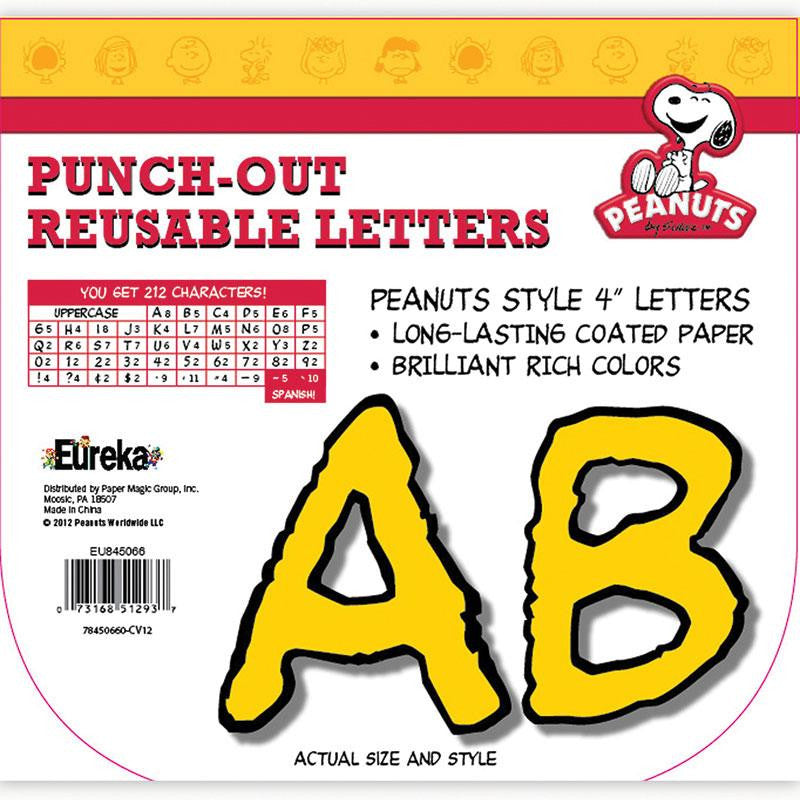 PEANUTS DECO LETTERS YELLOW